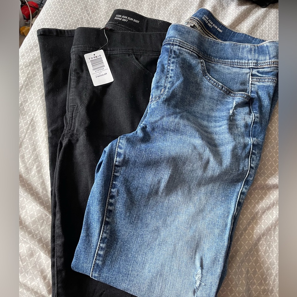 Torrid Slim Bootcut Pull on Lean Jeans. 0R. Black NWT blue NWOT